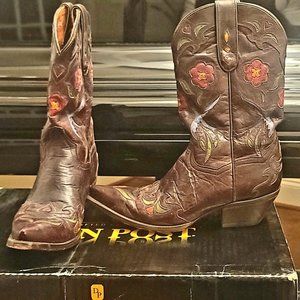 Vintage Chocolate Dan Post Bluebird Boots Size 8.5